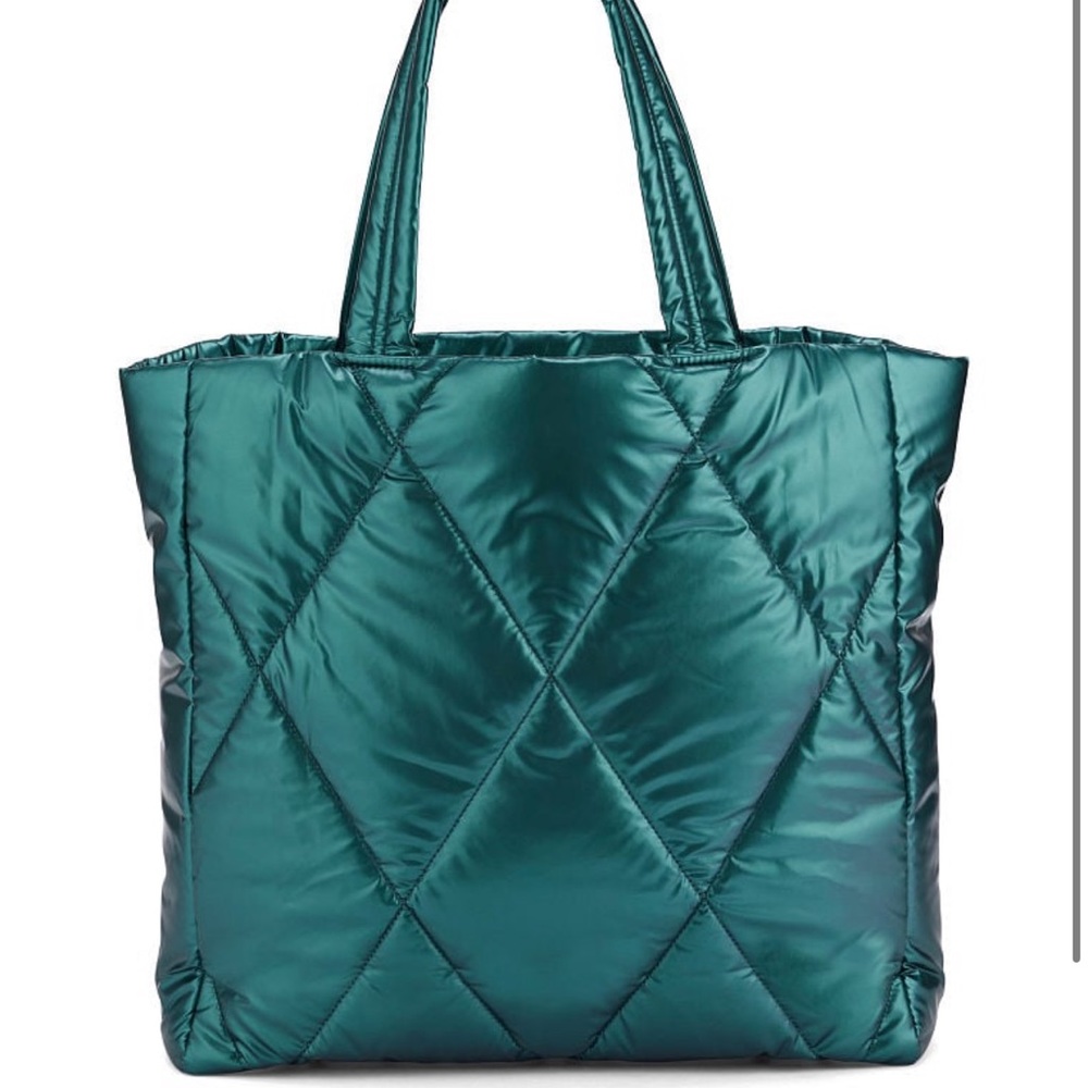 NWT Victorias Secret Holiday Puffer Tote in Teal